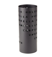 Portaombrelli - diametro 18 cm - H 46 cm - metallo verniciato - fantasia lettere - nero - King collection Portaombrelli - diametro 18 cm - H 46 cm - metallo verniciato - fantasia lettere - nero - King collection