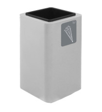 Portaombrelli Cubo - 38 x 38 x 65 cm - acciaio - bianco - Stilcasa