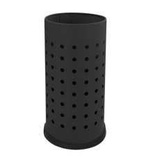Portaombrelli forato - diametro 24 cm - H 48 cm - 21 L - acciaio - nero - Stilcasa