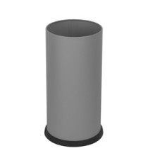 Portaombrelli Steel - con vaschetta interna - diametro 24 cm - H 49 cm - 22 L - acciaio - grigio - Stilcasa