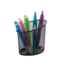 Portapenne Mesh - rete metallica - 10,5 x 7,3 x 10,3 cm - nero - Alba