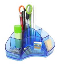 Portapenne Multipot Classic - 14 x 20 x 9 cm - azzurro trasparente - Arda