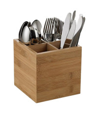 Portaposate - in bamboo - 15x15x15 cm - colore naturale - Leone Portaposate - in bamboo - 15x15x15 cm - colore naturale - Leone
