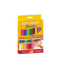 Matite colorate Studio - diametro mina 2,8 mm - colori assortiti - Koh.I.Noor - Astuccio 36 pezzi