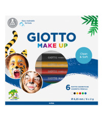 Matite cosmetiche Make Up - mina diam. 6,25 mm - colori classici - Giotto - conf. 6 pezzi Matite cosmetiche Make Up - mina diam. 6,25 mm - colori classici - Giotto - conf. 6 pezzi