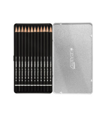 Matite Rembrandt Art Design - Lyra - astuccio metallo 12 matite assortite