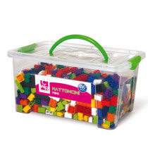 Mattoncini Micro da costruzione - in ABS - colori assortiti - CWR - bauletto da 580 pezzi