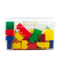 Mattoncini Midi da costruzione - in ABS - colori assortiti - CWR - bauletto da 70 pezzi