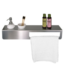 Mensola con portasalviette - 57 x 12 x 9 cm - acciaio inox - satinato - Laminart Mensola con portasalviette - 57 x 12 x 9 cm - acciaio inox - satinato - Laminart