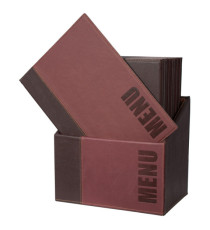 Menu Box Trendy - 20 portamenù - bordeaux - Securit Menu Box Trendy - 20 portamenù - bordeaux - Securit