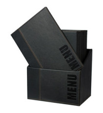 Menu Box Trendy - 20 portamenù - nero - Securit Menu Box Trendy - 20 portamenù - nero - Securit