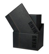 Menu Box Trendy - 20 portamenù - nero - Securit Menu Box Trendy - 20 portamenù - nero - Securit