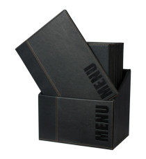 Menu Box Trendy - 20 portamenù - nero - Securit Menu Box Trendy - 20 portamenù - nero - Securit