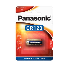 Micropila CR123 Photo - litio - Panasonic - blister 1 pezzo