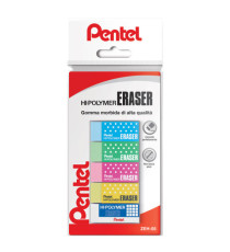 Mini gomma Hi Polymer - colori assortiti - Pentel - blister 5 pezzi Mini gomma Hi Polymer - colori assortiti - Pentel - blister 5 pezzi