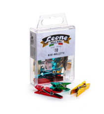 Mini mollette Leone Color - colori metallizzati assortiti - Leone - conf. 10 pezzi Mini mollette Leone Color - colori metallizzati assortiti - Leone - conf. 10 pezzi