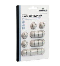 Mix Clip Cavoline fermacavi - adesivi - grigio - Durable - conf. 7 pezzi Mix Clip Cavoline fermacavi - adesivi - grigio - Durable - conf. 7 pezzi