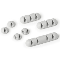 Mix Clip Cavoline fermacavi - adesivi - grigio - Durable - conf. 7 pezzi Mix Clip Cavoline fermacavi - adesivi - grigio - Durable - conf. 7 pezzi