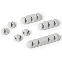 Mix Clip Cavoline fermacavi - adesivi - grigio - Durable - conf. 7 pezzi Mix Clip Cavoline fermacavi - adesivi - grigio - Durable - conf. 7 pezzi