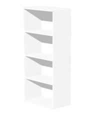 Mobile Easy - alto a giorno - 80 x 35 x 180 cm - bianco