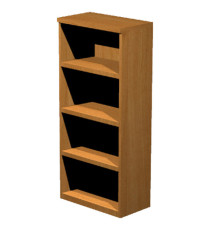 Mobile Easy - alto a giorno - 80 x 35 x 180 cm - noce chiaro