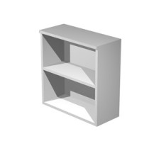 Mobile Easy - basso a giorno - 80 x 44 x 72 cm - grigio alluminio