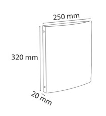 Raccoglitore foderato - A4 - 4 anelli tondi 15 mm - dorso 2cm - PP - colori assortiti - Exacompta