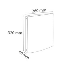 Raccoglitore foderato - PPL - 4 anelli tondi 30 mm - dorso 4cm - 22 x 30cm - rosso - Exacompta Raccoglitore foderato - PPL - 4 anelli tondi 30 mm - dorso 4cm - 22 x 30cm - rosso - Exacompta