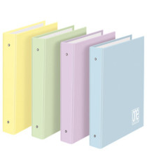 Raccoglitore One Color Pastel - A4 - 26 x 32 cm - dorso 4 cm - 4 anelli 30 mm - colori assortiti - Blasetti