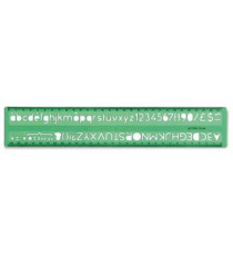 Normografo lettere e cifre Uni - 10mm - verde - Arda Normografo lettere e cifre Uni - 10mm - verde - Arda