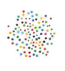 Occhi con iridi in movimento - diametro 5-7 mm - colori assortiti - DECO - conf. 600 pezzi Occhi con iridi in movimento - diametro 5-7 mm - colori assortiti - DECO - conf. 600 pezzi