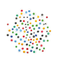 Occhi con iridi in movimento - diametro 5-7 mm - colori assortiti - DECO - conf. 600 pezzi Occhi con iridi in movimento - diametro 5-7 mm - colori assortiti - DECO - conf. 600 pezzi