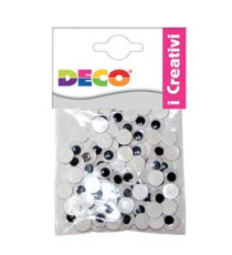 Occhietti adesivi tondi - misure assortite - Deco - busta 50 pezzi