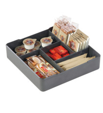 Organizer da tavolo Coffee Point - 4,8x21x21 cm - ABS - grigio carbone - Durable Organizer da tavolo Coffee Point - 4,8x21x21 cm - ABS - grigio carbone - Durable