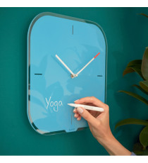 Orologio da parete Cosy - silenzioso - vetro - blu - Leitz