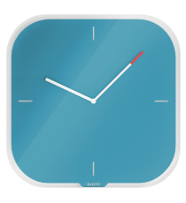 Orologio da parete Cosy - silenzioso - vetro - blu - Leitz