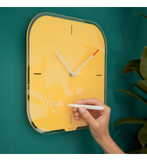 Orologio da parete Cosy - silenzioso - vetro - giallo - Leitz