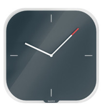 Orologio da parete Cosy - silenzioso - vetro - grigio - Leitz