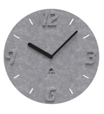 Orologio da parete effetto 3D - diametro 30 cm - PET - grigio - Alba