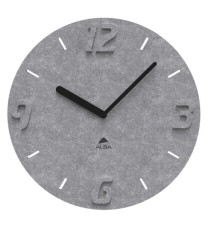 Orologio da parete effetto 3D - diametro 30 cm - PET - grigio - Alba