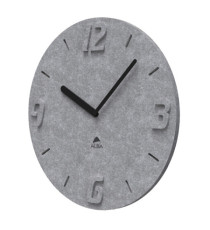 Orologio da parete effetto 3D - diametro 30 cm - PET - grigio - Alba
