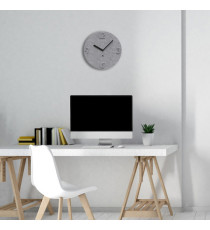 Orologio da parete effetto 3D - diametro 30 cm - PET - grigio - Alba