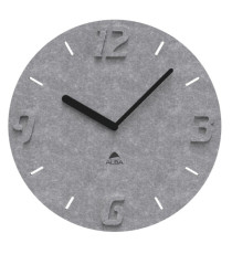 Orologio da parete effetto 3D - diametro 30 cm - PET - grigio - Alba
