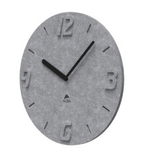 Orologio da parete effetto 3D - diametro 30 cm - PET - grigio - Alba