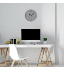 Orologio da parete effetto 3D - diametro 30 cm - PET - grigio - Alba