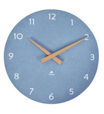 Orologio da parete HorMilena - diametro 30 cm - blu/legno - Alba