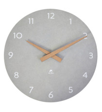 Orologio da parete HorMilena - diametro 30 cm - grigio chiaro/legno - Alba