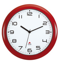 Orologio da parete Hornew - diametro 30 cm - rosso - Alba