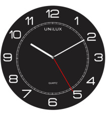 Orologio da parete Mega - diametro 57,5 cm - nero - Unilux