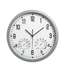 Orologio da parete Weather Station 3217 - diametro 35 cm - bianco - Lebez
